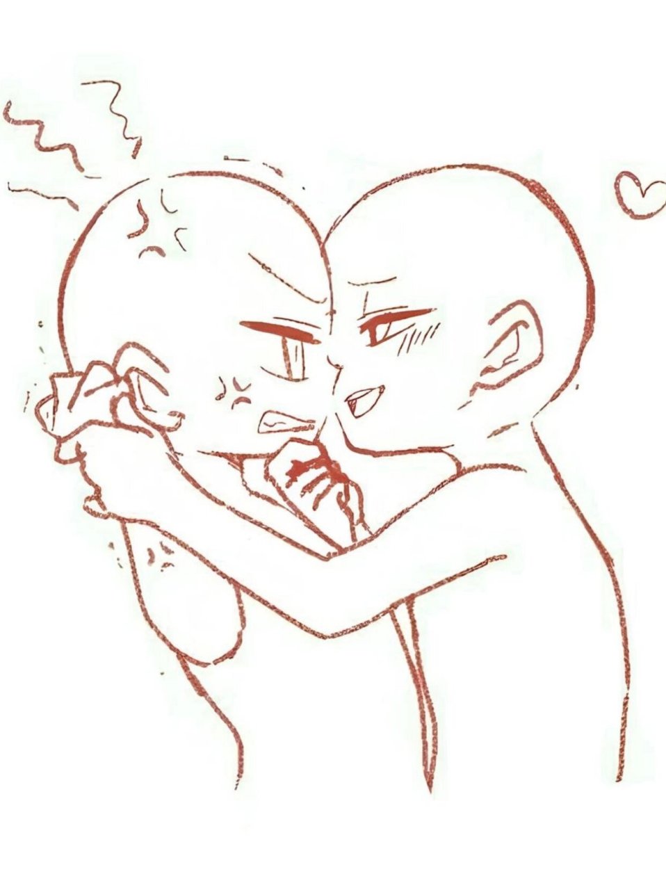 q版双人可爱模板 #插画# #绘画# #画画# #板绘# #procreate绘画