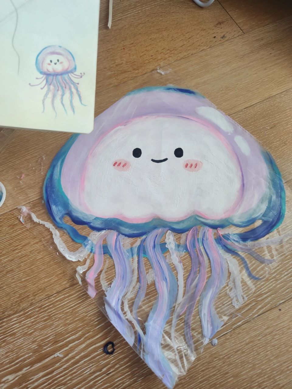 春花三月放风筝|水母风筝来一枚 幼儿园让小朋友们回家做个风筝 我想