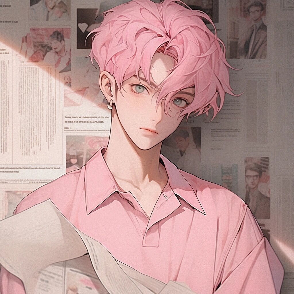 粉色系头像真是帅炸了