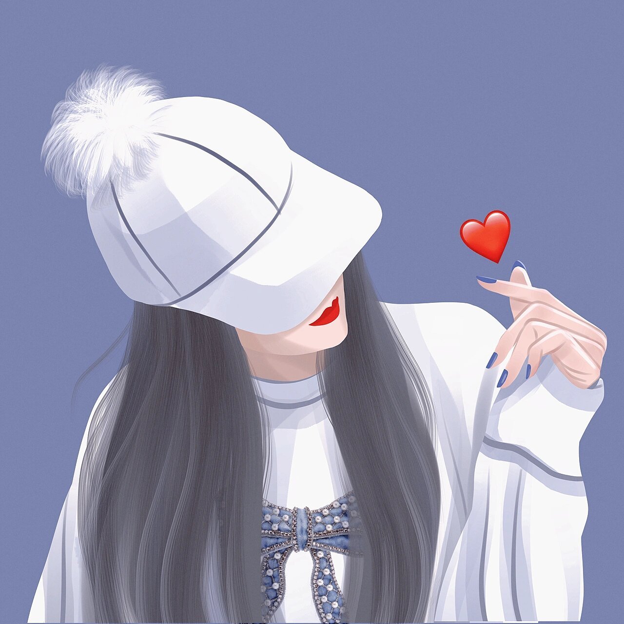 头像插画96比心7815 一个人太孤单 考虑配个闺蜜还是男友04