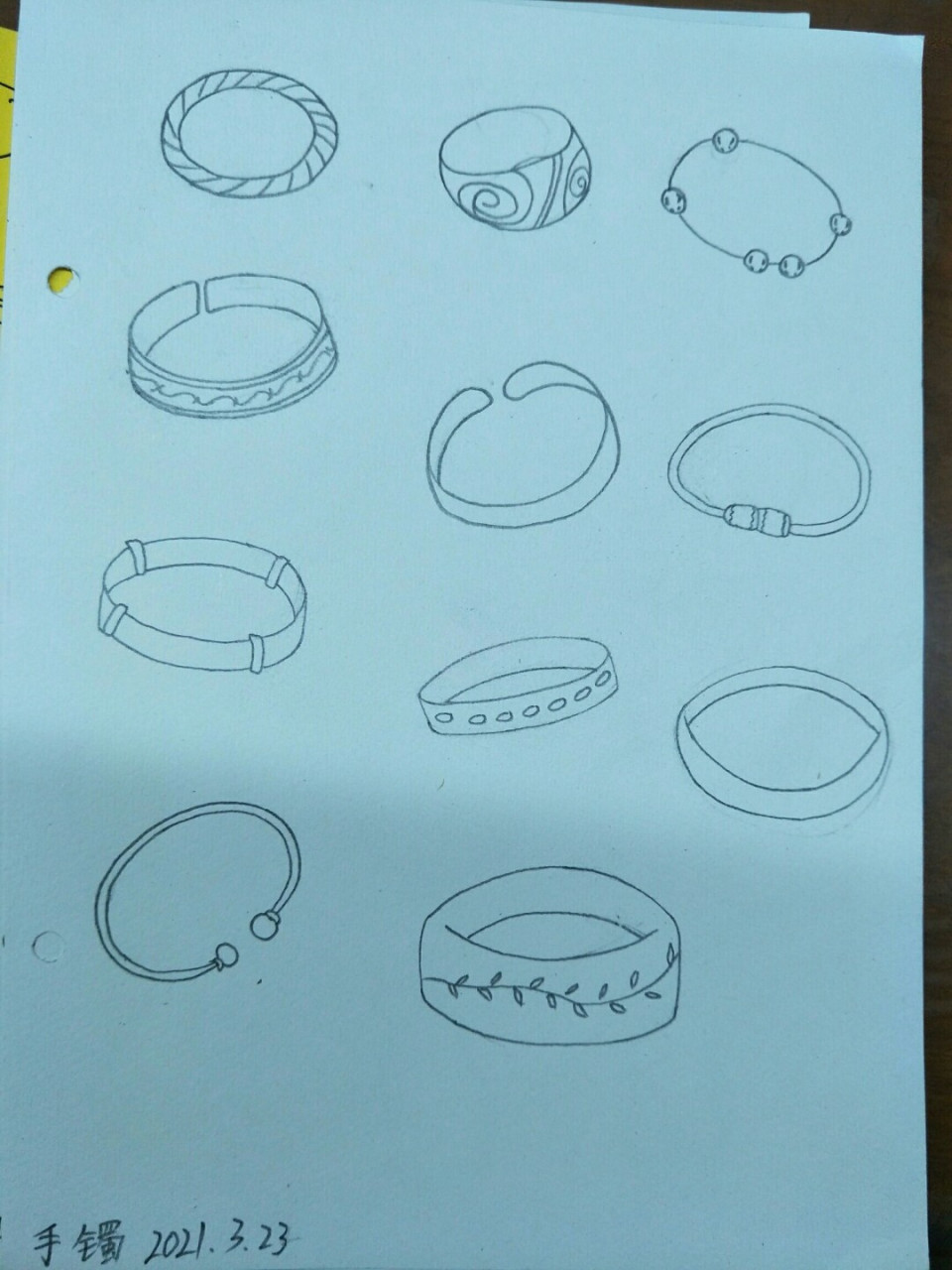 简笔画手镯,坚持打卡 #绘画