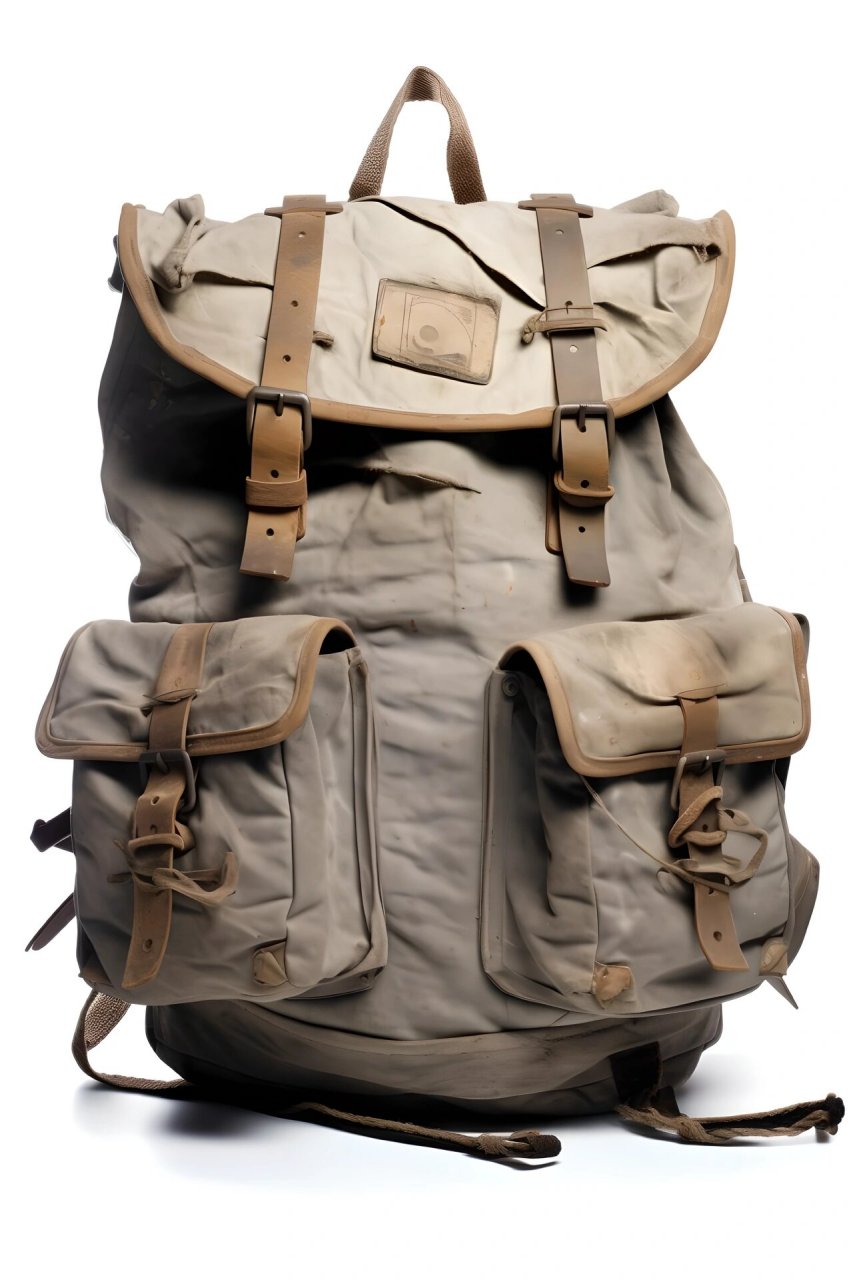 绘画素材:旧书包