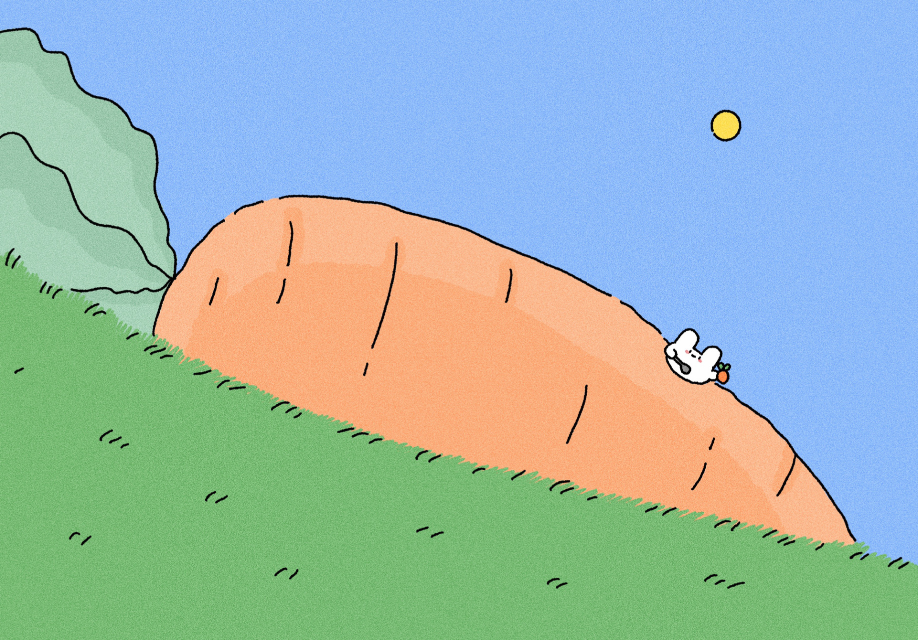 大家上班了吗09条形兔壁纸