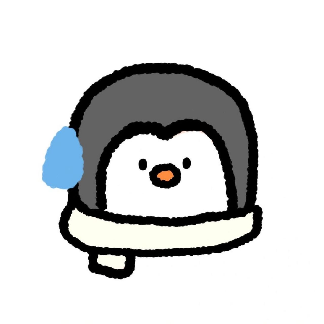 可爱卡通无语流汗头像91  我不太会爱 可和好朋友吹晚风吃宵夜喝点