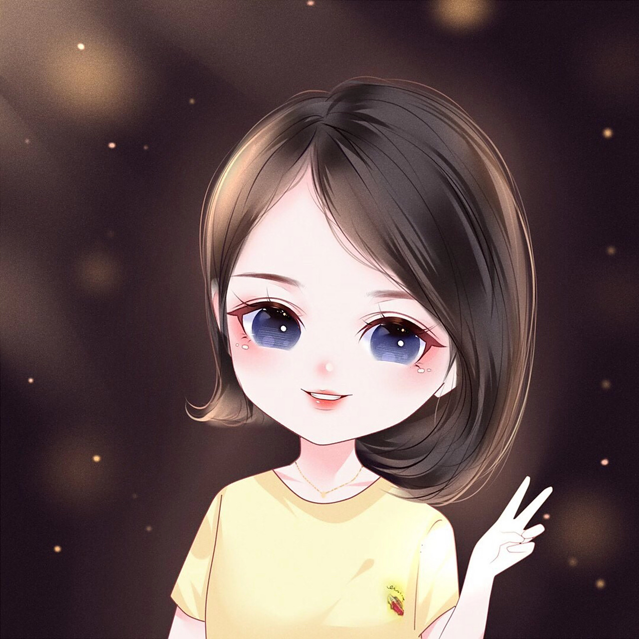 可爱的女生卡通头像 93送给自己的好运手绘头像,换个头像,让自己的