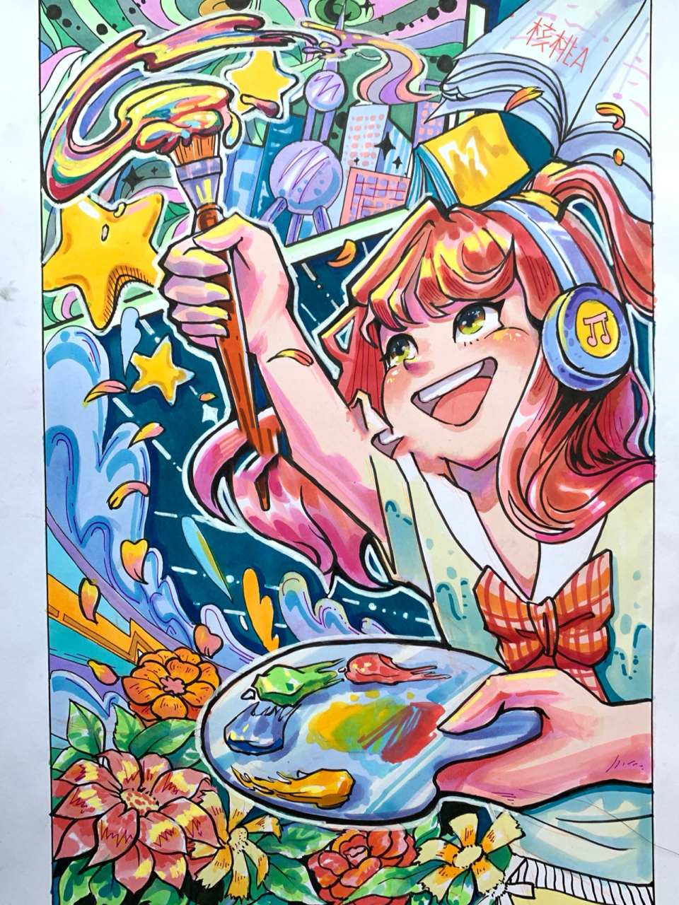 考研马克笔手绘 ‖ 《校园时光》 终于考完了,能不能上真的富贵在天了