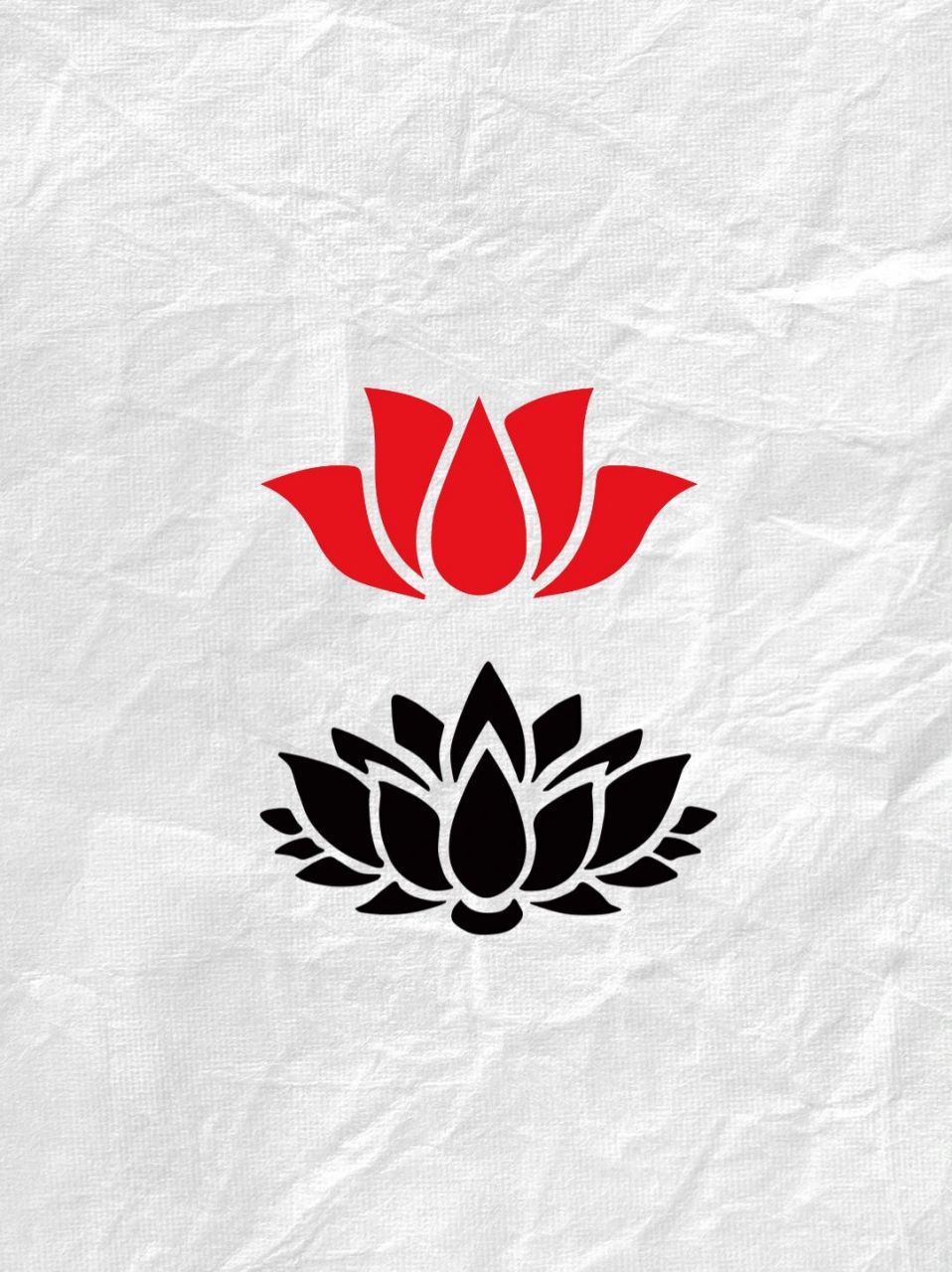 素材|中国风莲花荷花简笔图标免抠元素png 简单的几笔画出了莲花的开