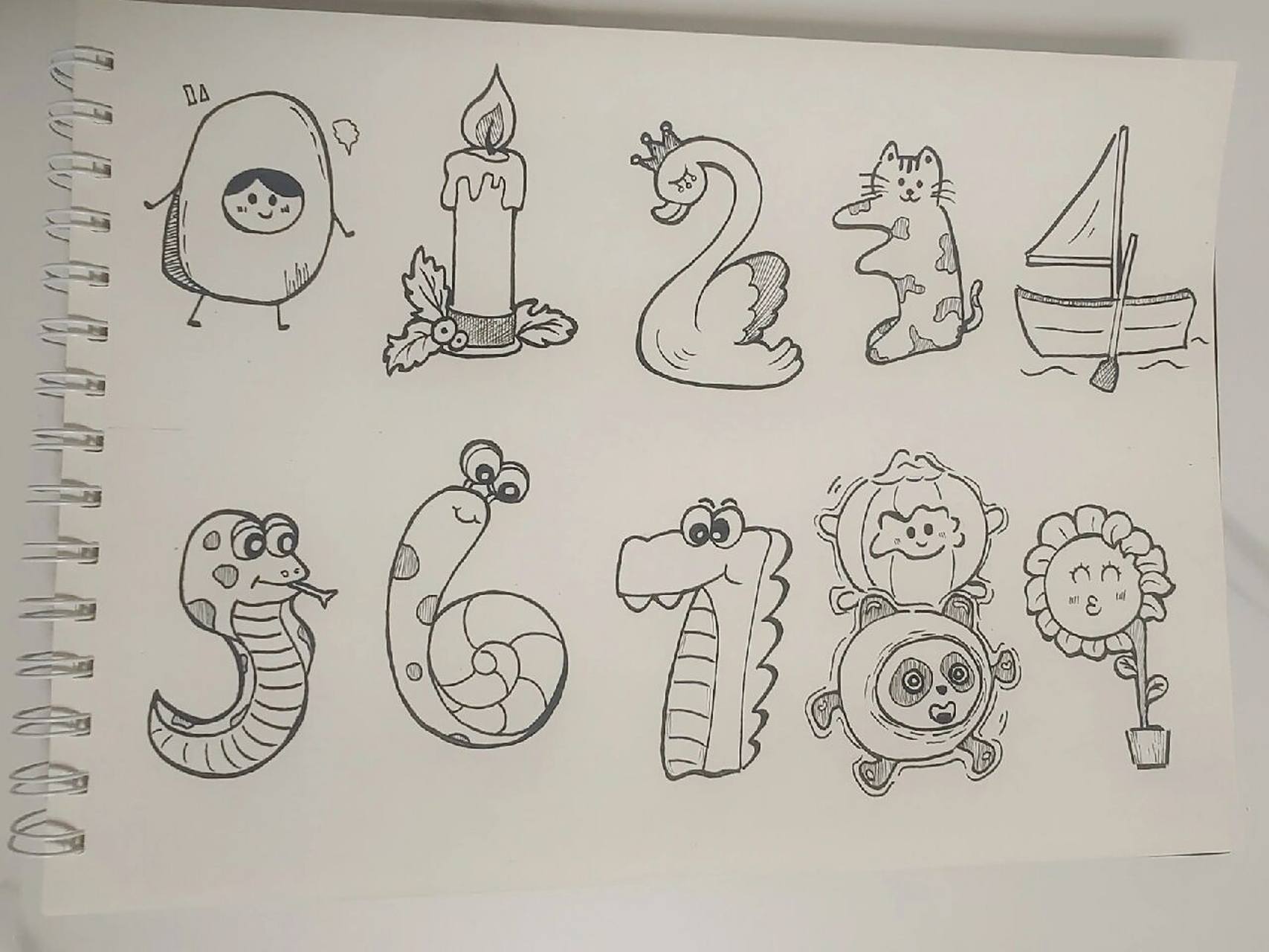 0-9数字联想简笔画