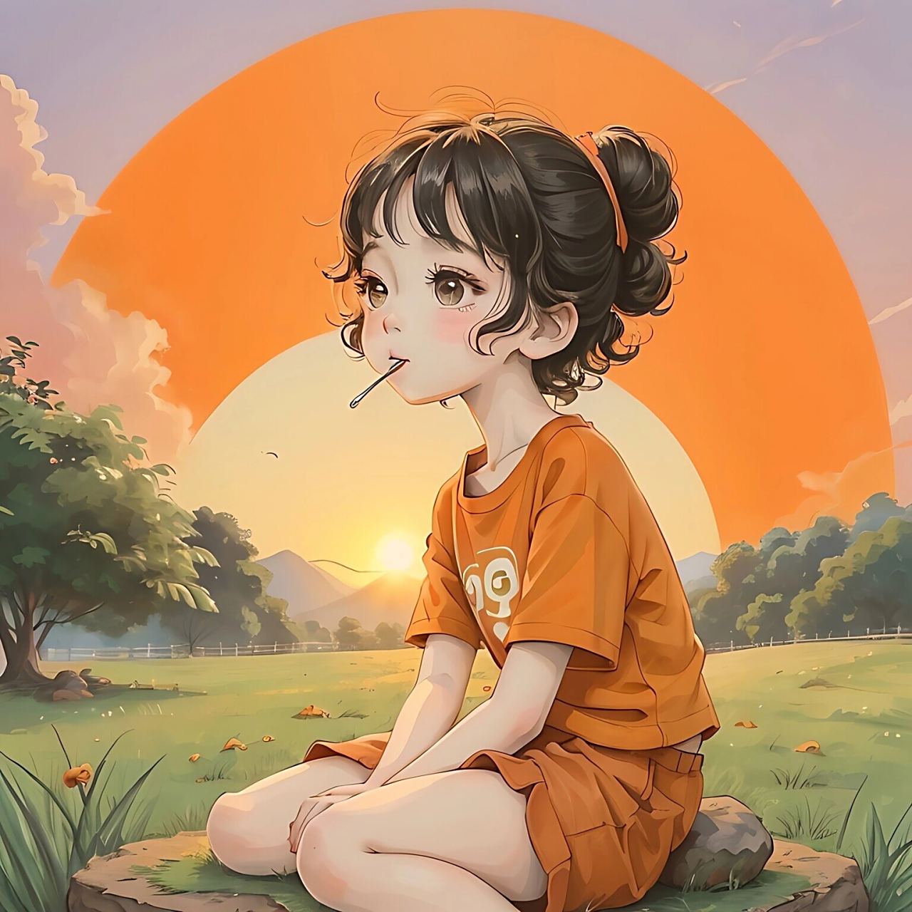 吃棒棒糖的小女孩‖女生头像