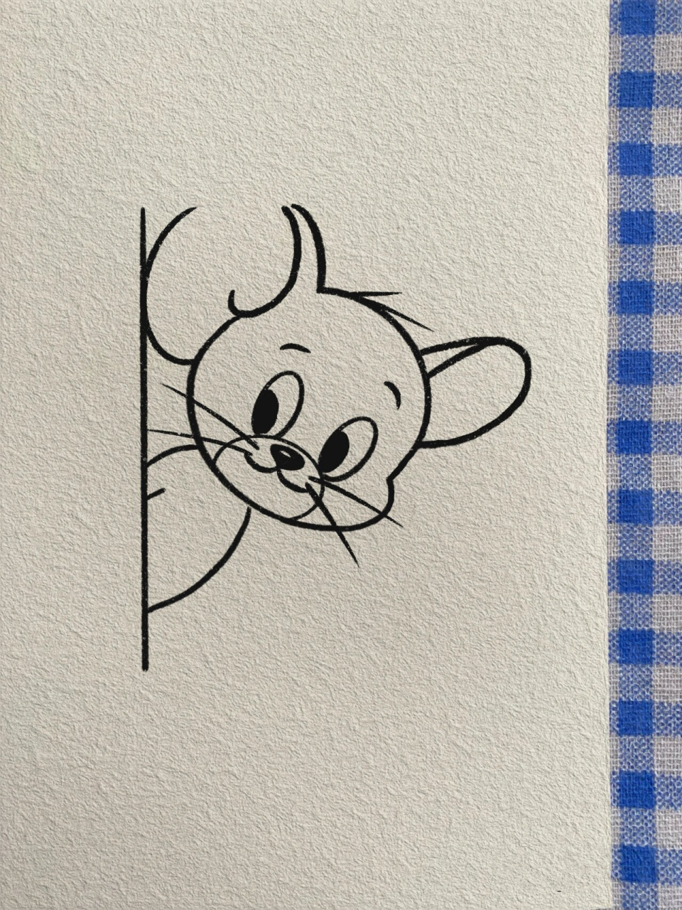 让我瞅瞅是谁在偷瞄/杰瑞简笔画教程 可可爱爱没有脑袋 	 工具:ipad