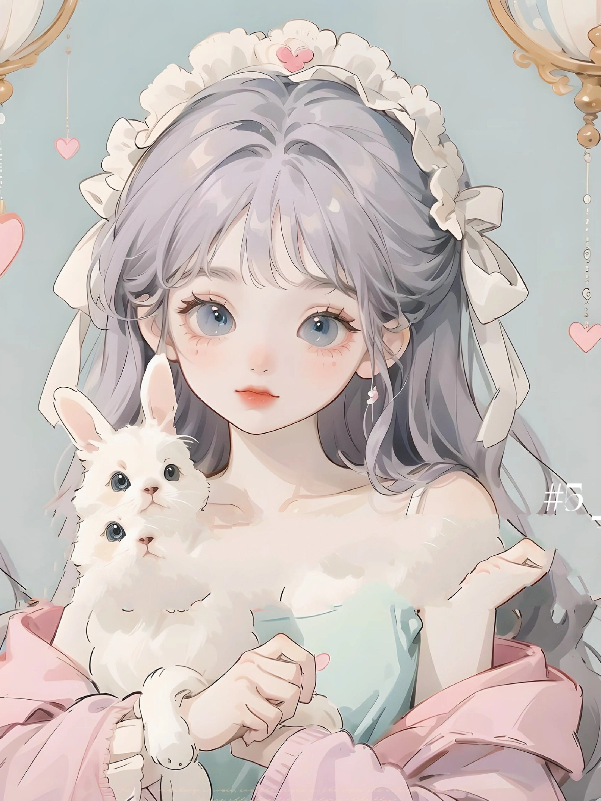 女生头像‖抱着兔子的女孩