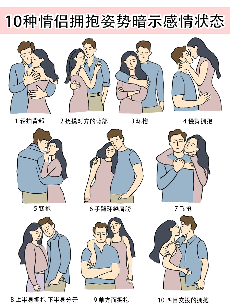 10种情侣拥抱姿势 暗示真实感情状态