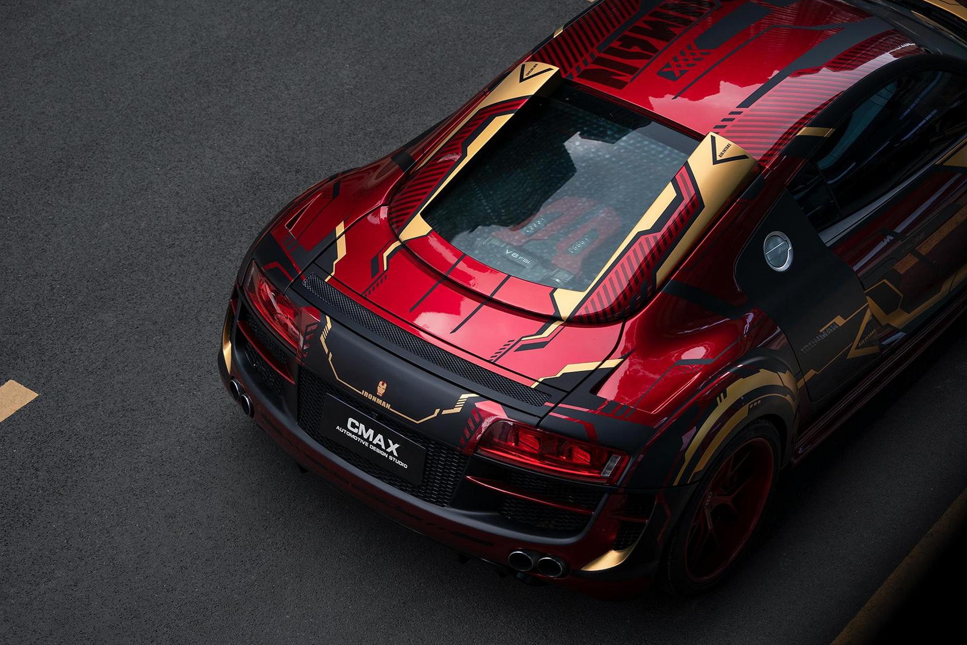 漫威粉丝勿点,奥迪r8 钢铁侠定制涂装.历时1000小时的作品