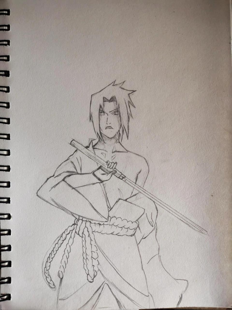 宇智波佐助简单手绘