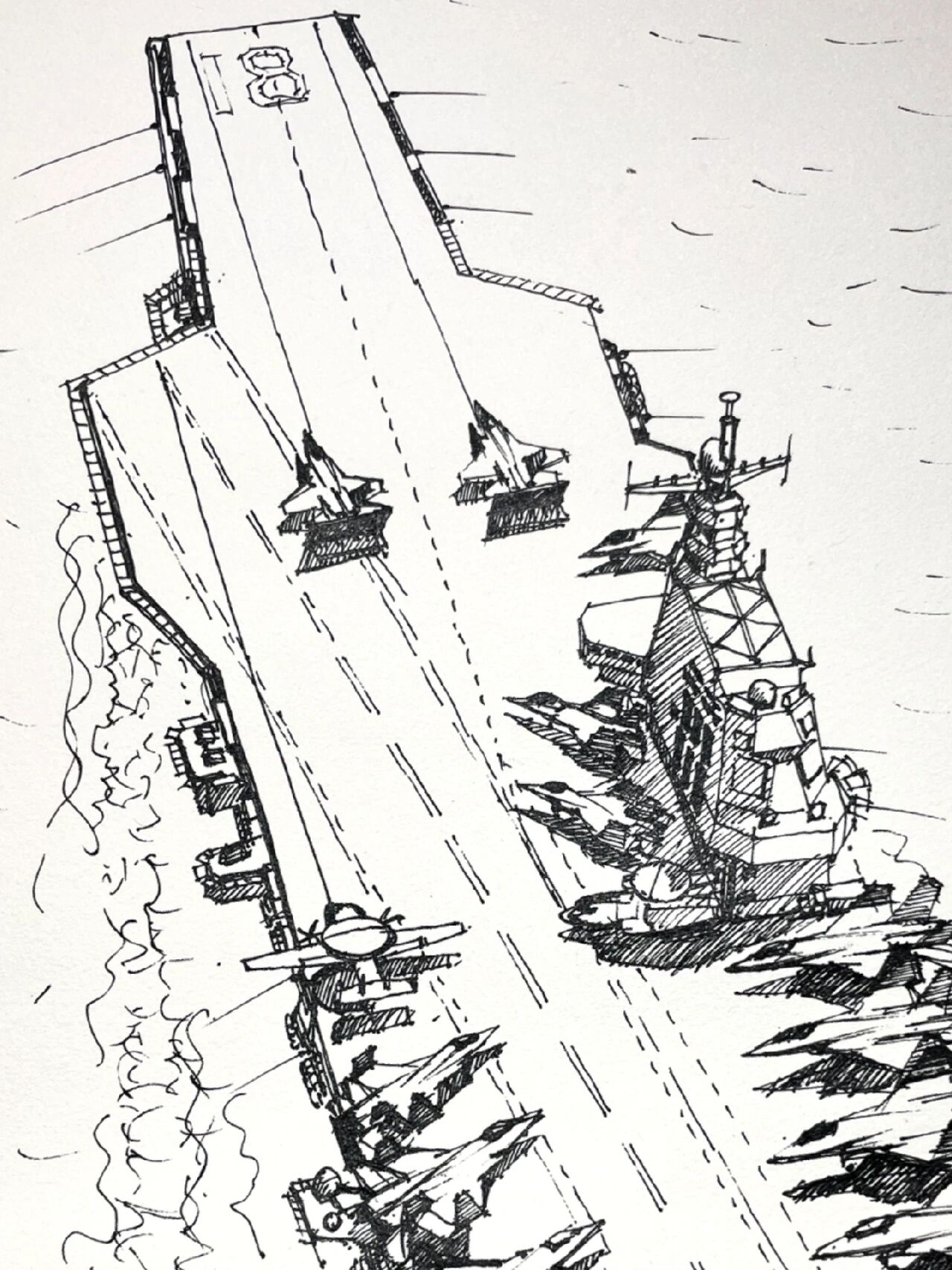 福建号航母速写