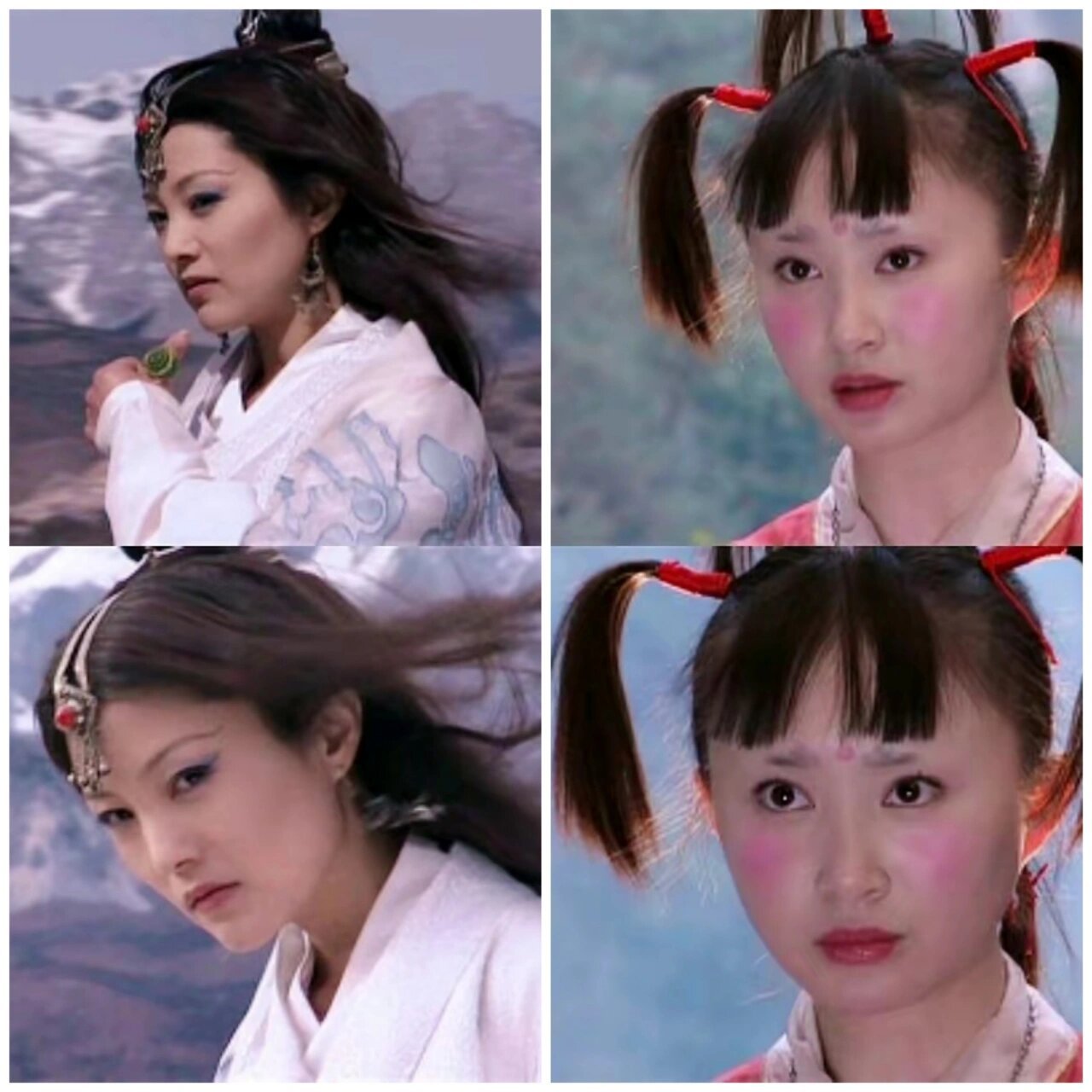 李秋水和天山童姥,演的真有动漫的感觉! 天山童姥:体型8.