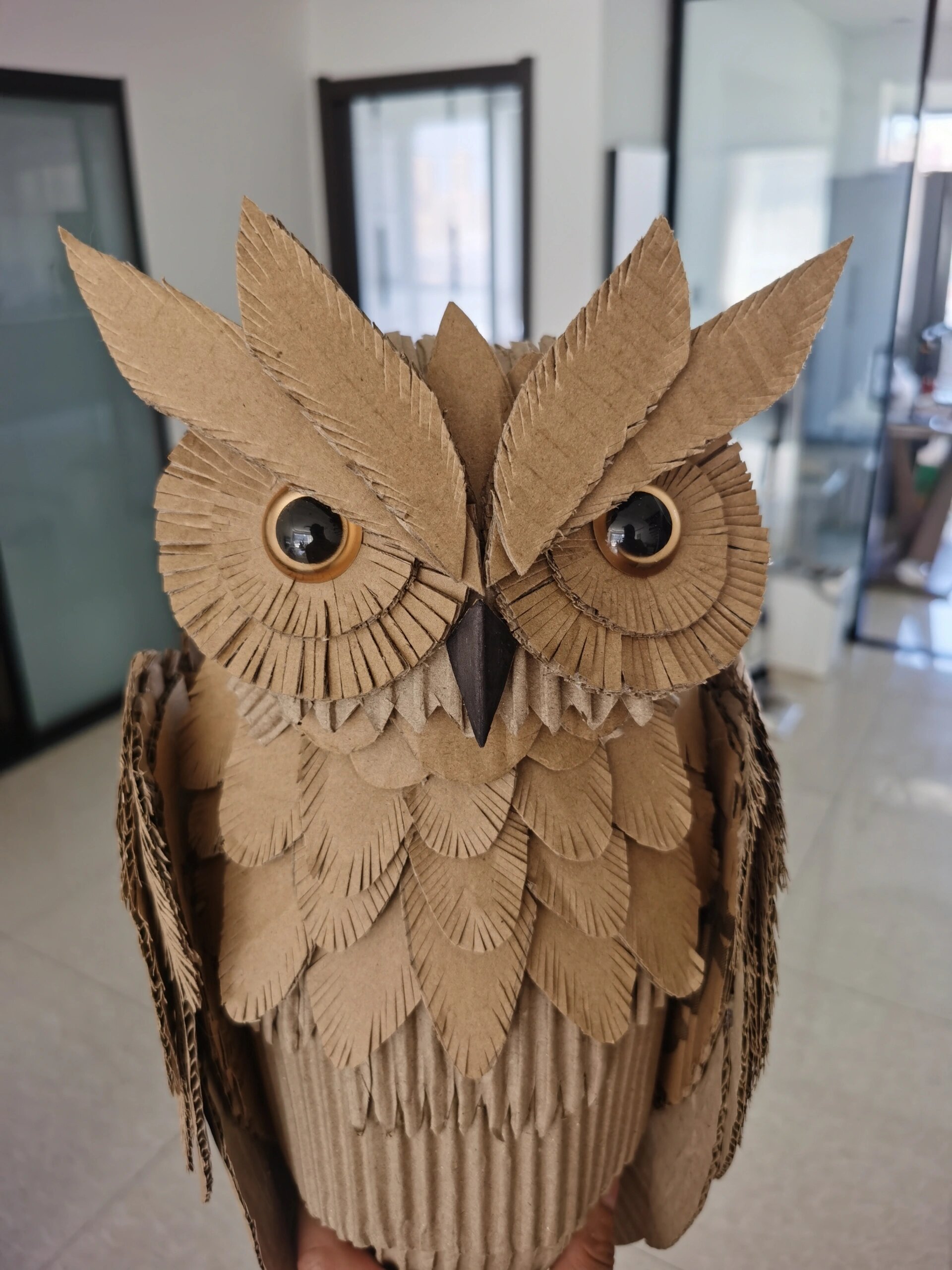 纸板( 纸壳)猫头鹰,分享步骤
