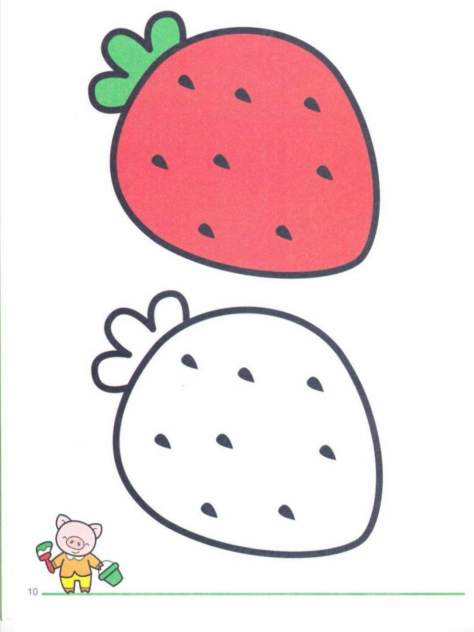 2～3岁涂色填色美术图片简笔画上色,基础篇 幼儿园宝贝儿童涂色填色