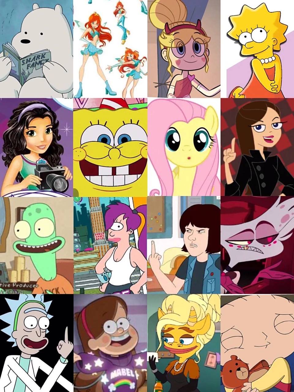 美漫! 喜欢的 和其中最喜欢的角色 我爱lisa simpson0000