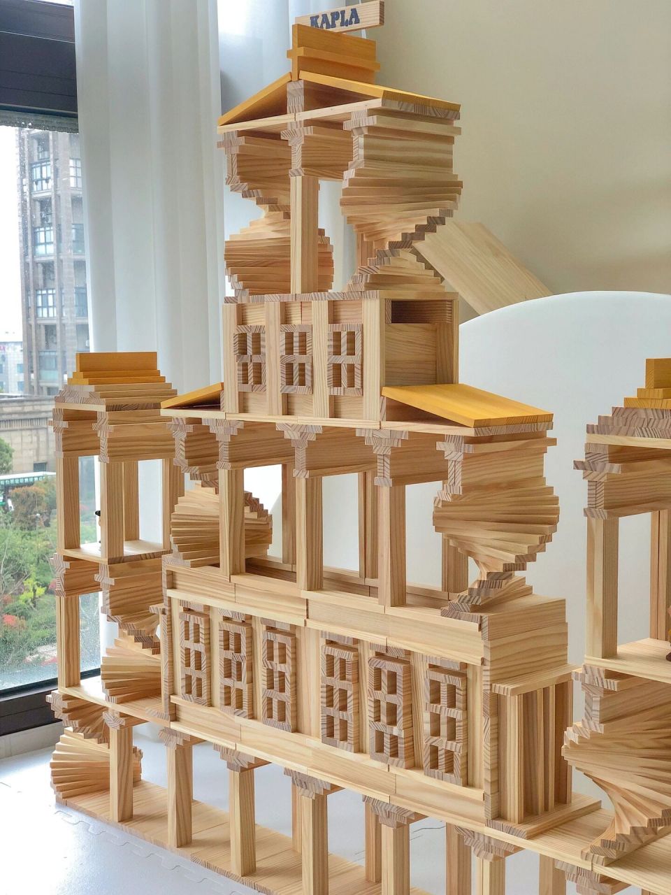 kapla积木搭建/日常陪玩 索性一次性入了所有颜色 第一次搭建抄了大佬