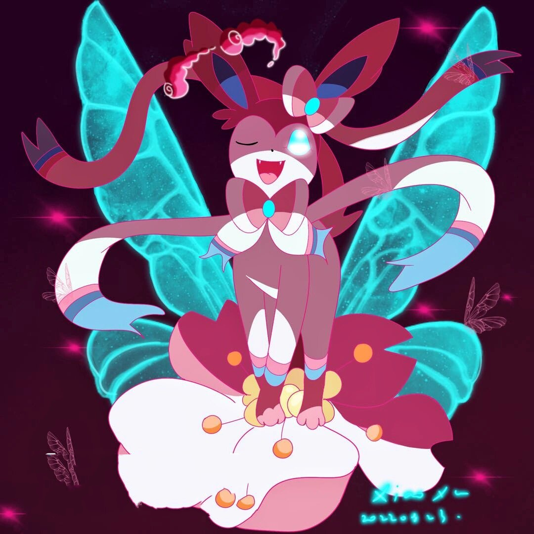 雷伊布 | 伊布家族极巨化(8/8) 以雷伊布作为结尾,这个系列终于画完了