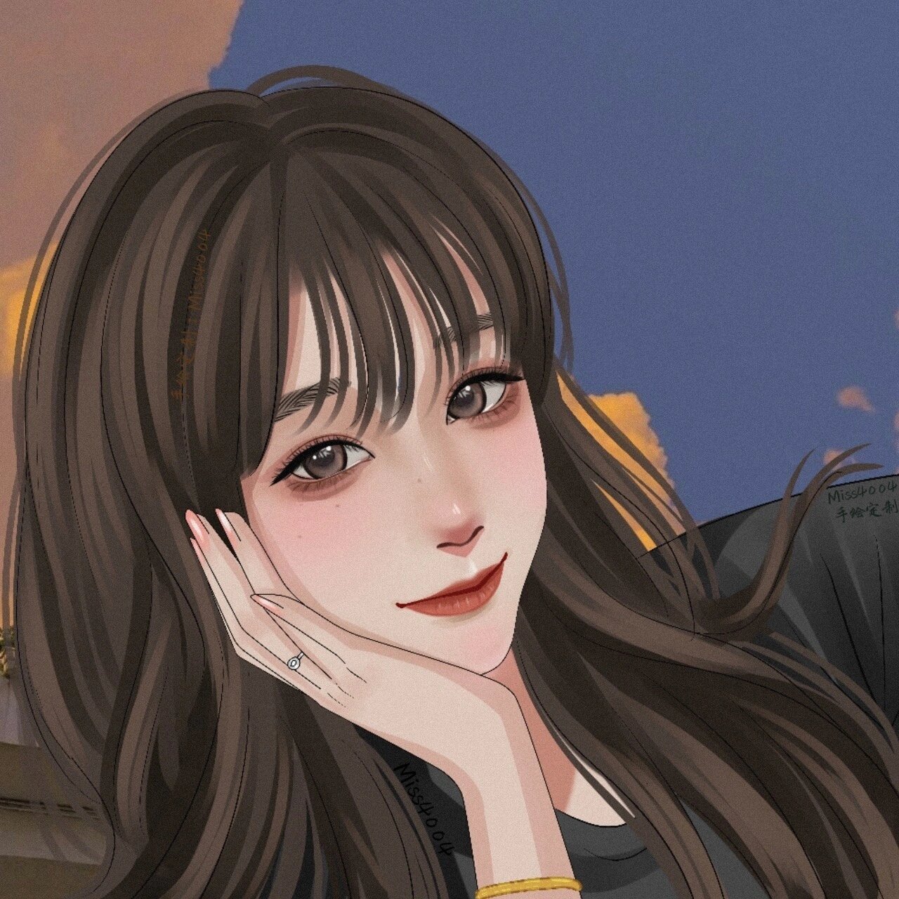 手绘头像 | 高冷女生漫画头像 这种感觉爱了爱了～ 照片在后面 手绘