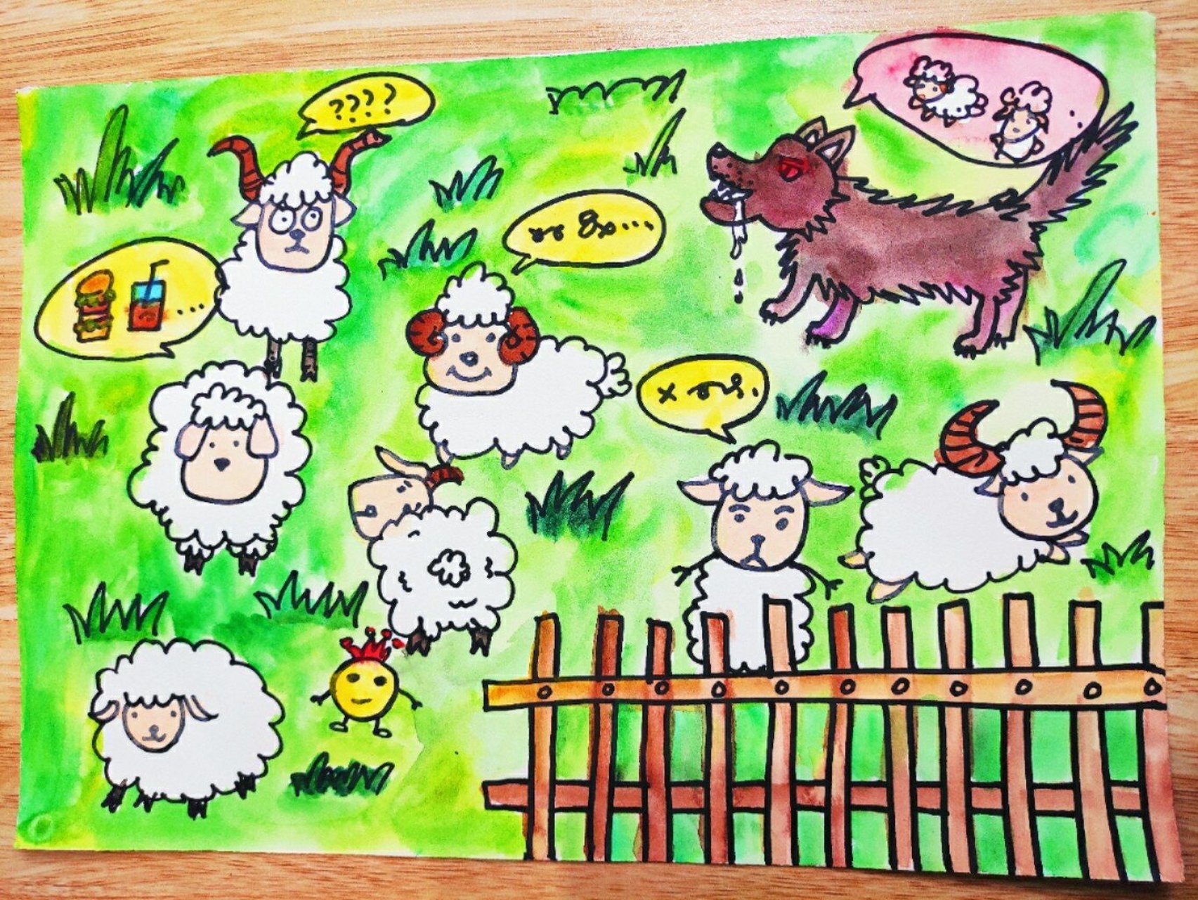 24狼和小羊 坚持打卡100天,每天进步一点点94