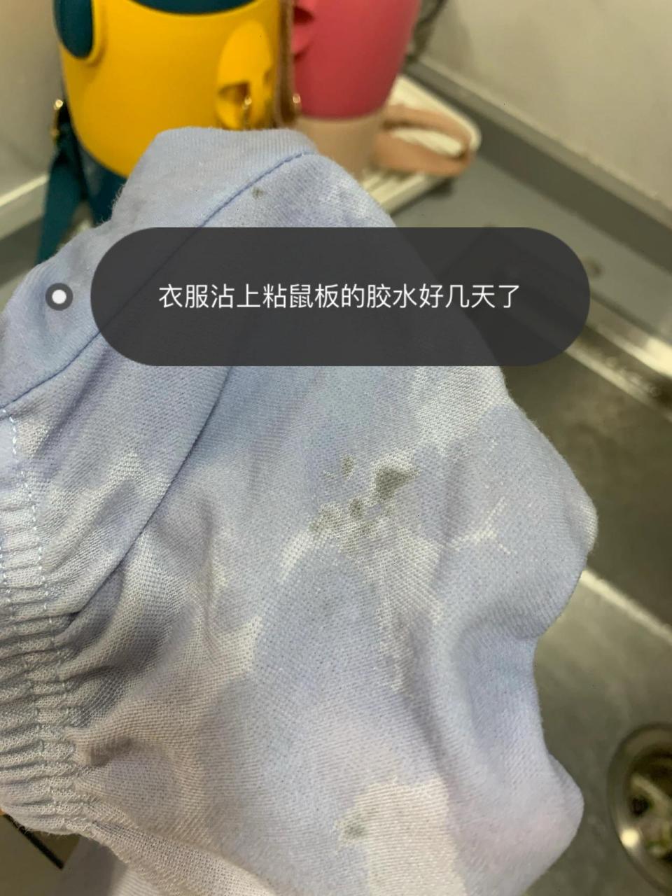 衣服沾上粘鼠板的胶水可以祛除啦