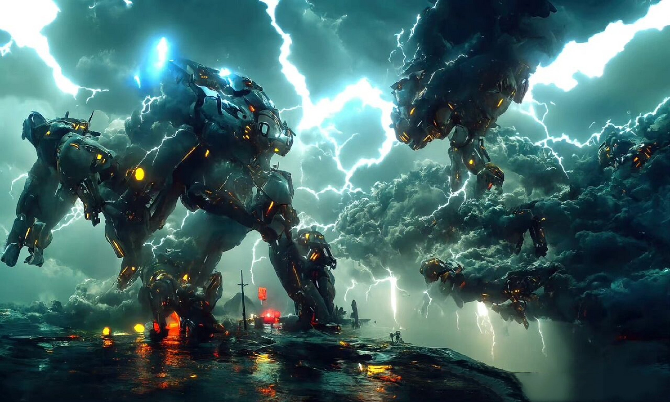 分享那些超酷的环太平洋机甲绘画作品 转自微博,侵删