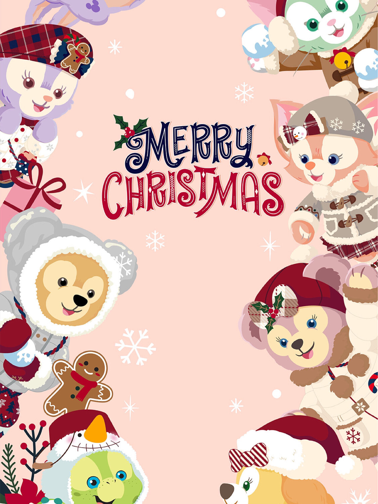 迪士尼 六宝 圣诞壁纸来啦