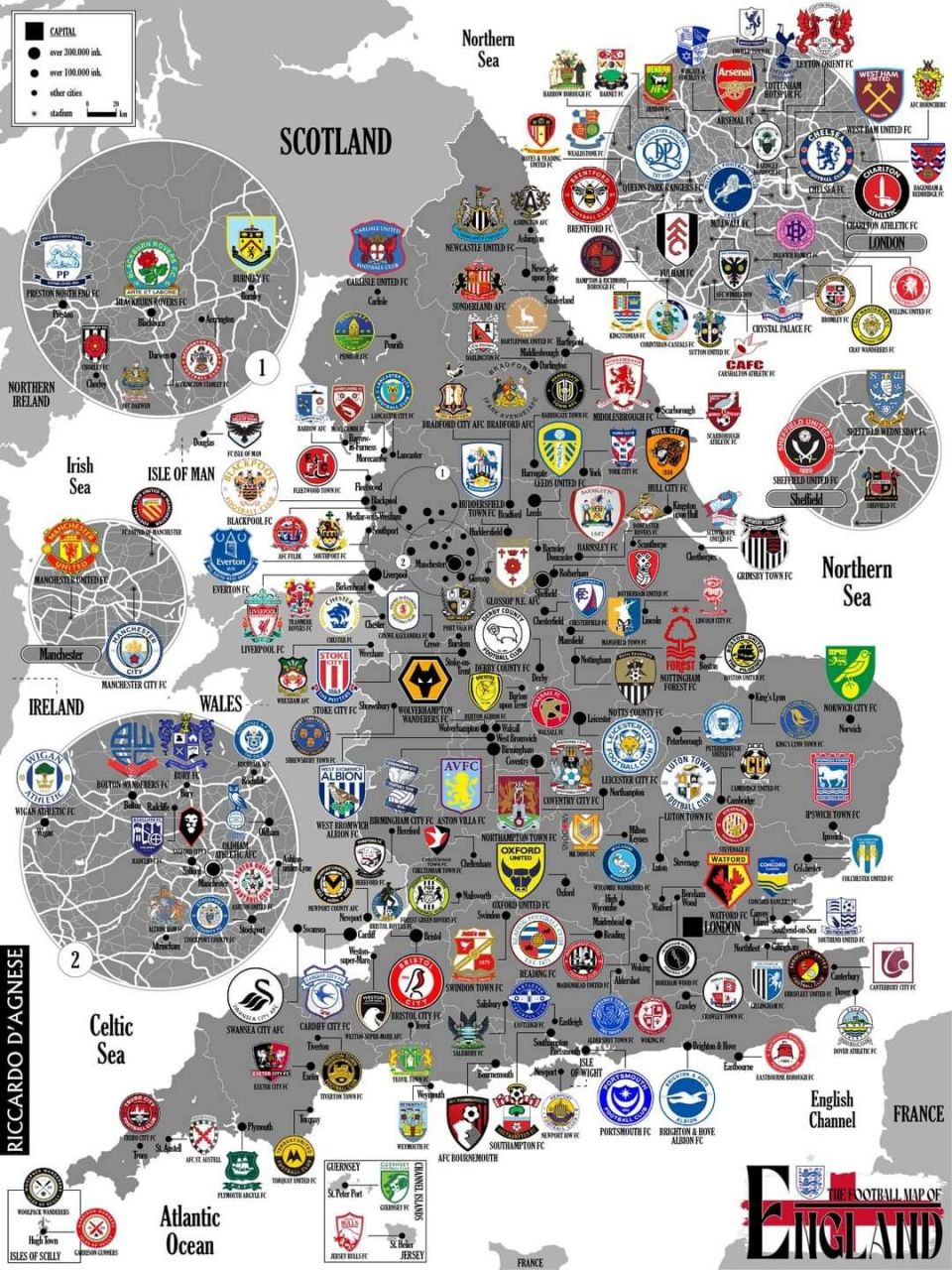 英格兰足球地图