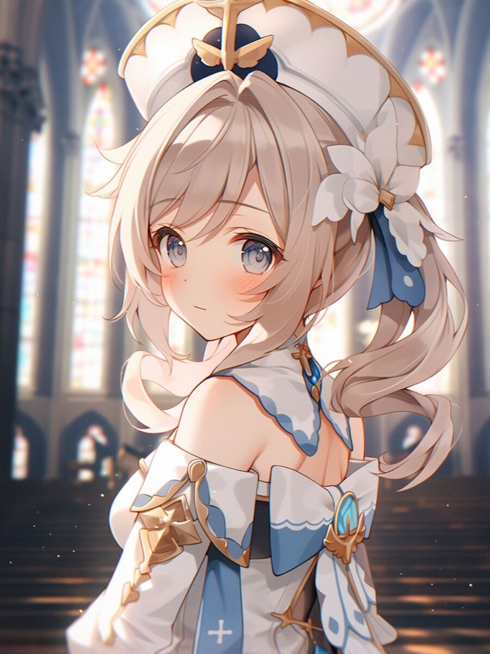 【原神壁纸】芭芭拉丨ai绘画 (含完整咒语)左下角进入  芭芭拉·古恩