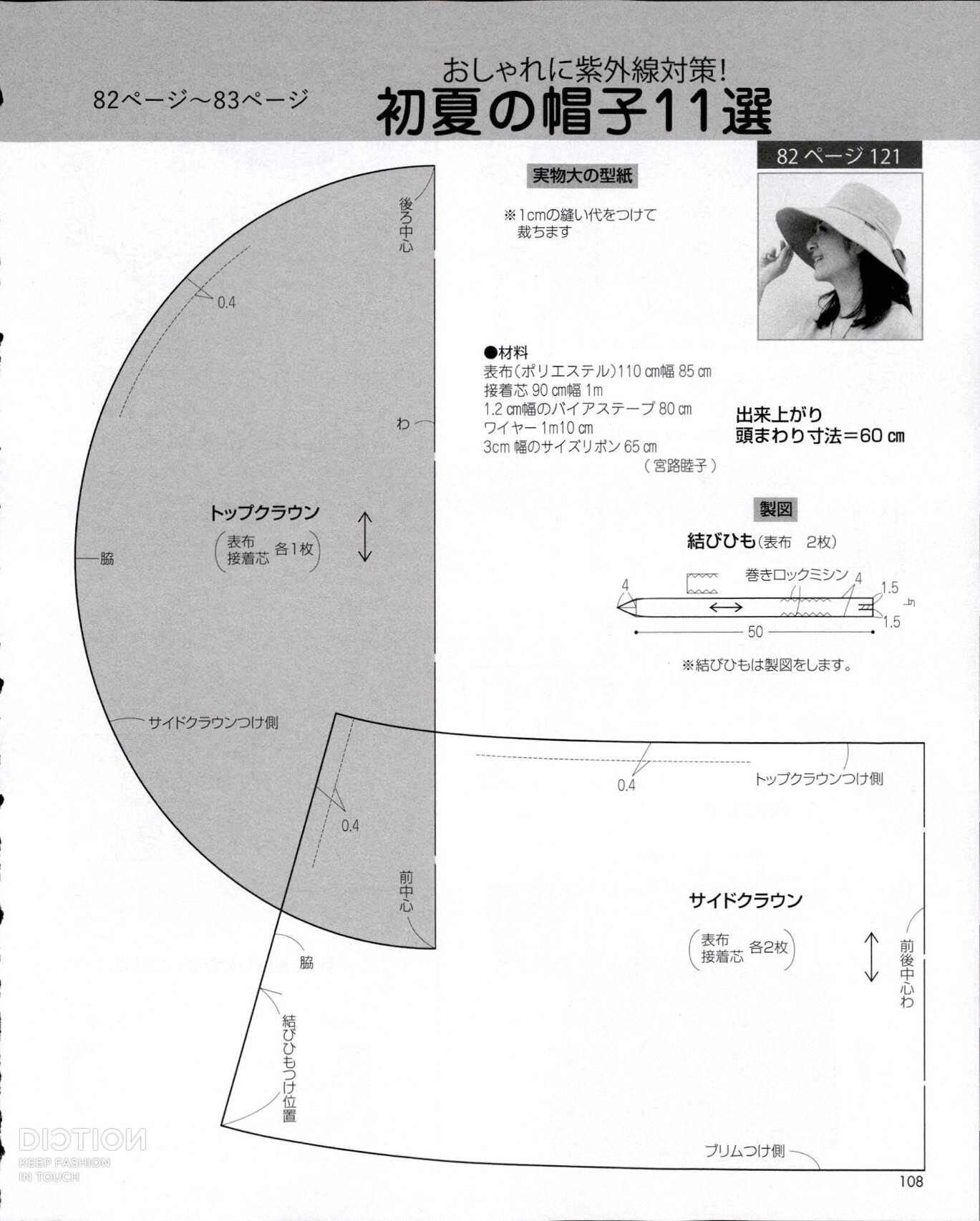 三款女士遮阳帽裁剪图20200607