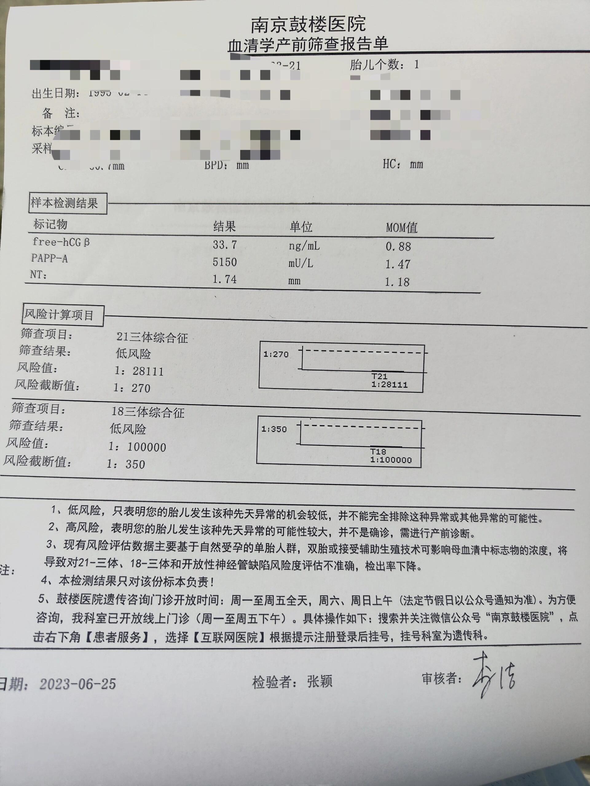 唐筛报告图片图片