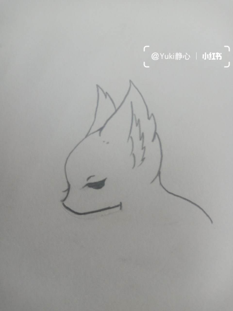 九尾妖狐素描图片