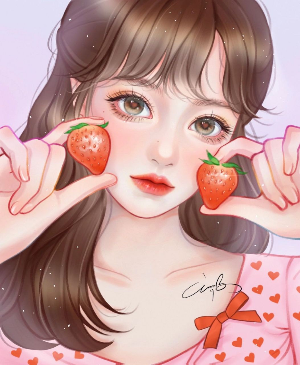 水果女孩之草莓91|女生头像 粉粉嫩嫩的草莓女孩儿 也有参考