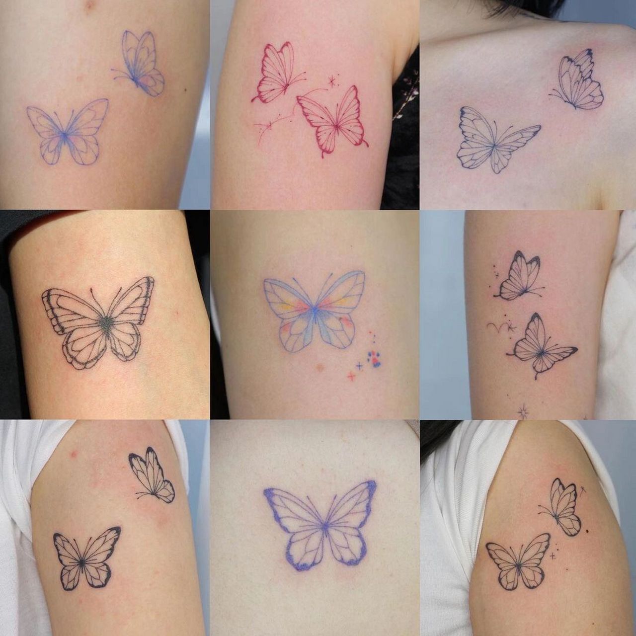喜欢的就保存吧女生纹身小图案,蝴蝶纹身图案分享