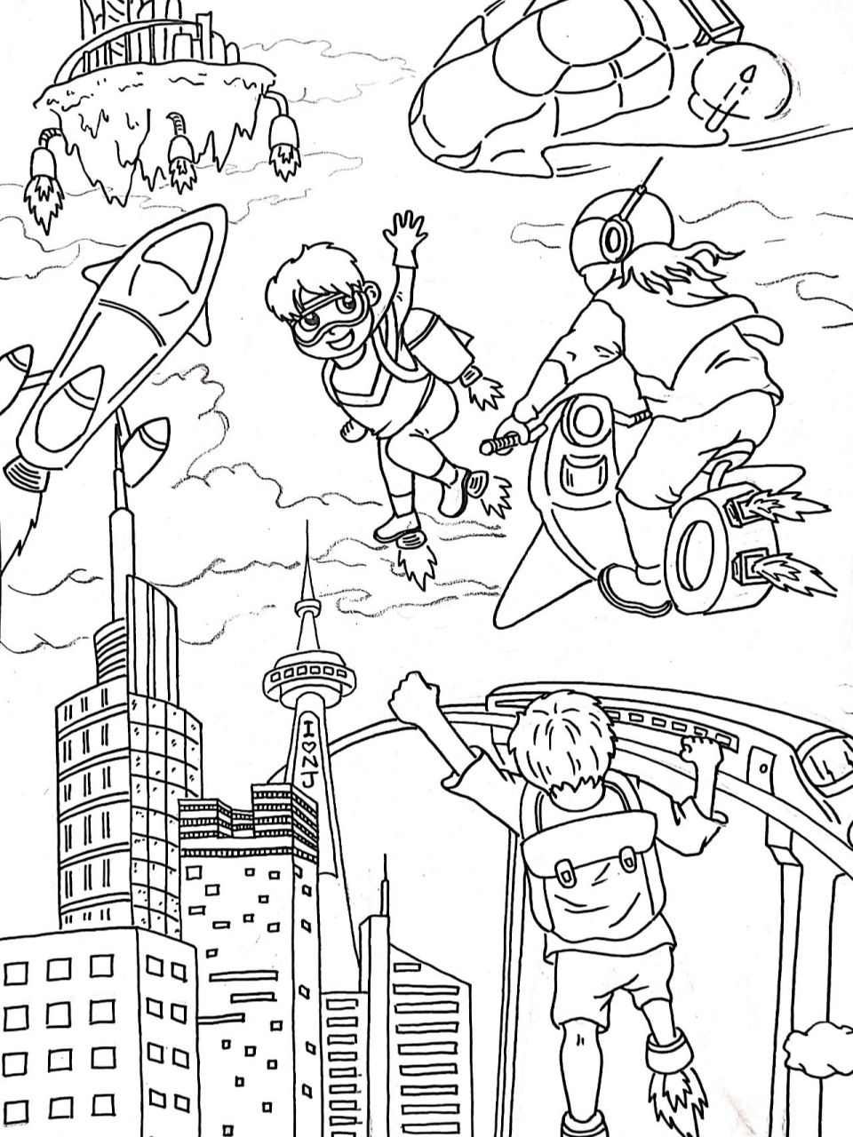 "梦想的世界"主题儿童画 开新坑了家人们这次的孩子要参加学校一个