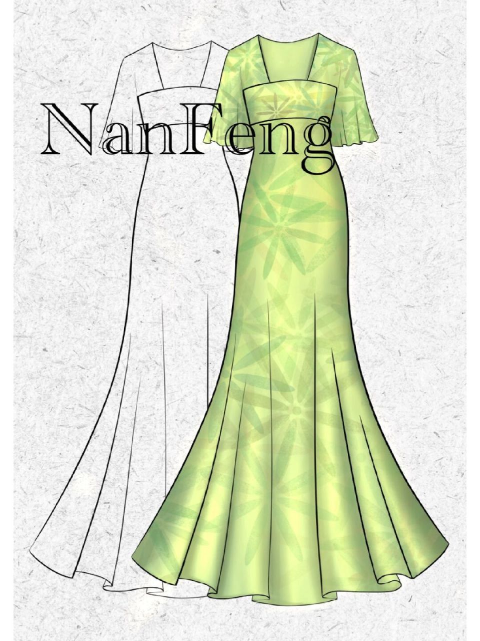 眼眸有星辰,心中有山海 #服装设计手绘# #服装设计款式图