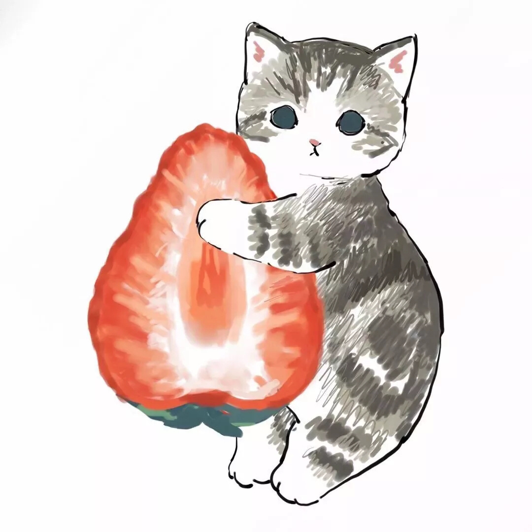 软萌猫咪微信头像可可爱爱的卡通情侣头像 软萌猫咪插画系列～ 超适合