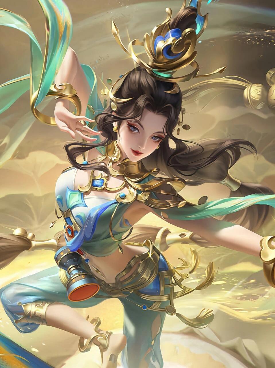 王者荣耀高清海报 貂蝉遇见胡旋,露娜启示之音,明世隐吟游魔法,孙尚香