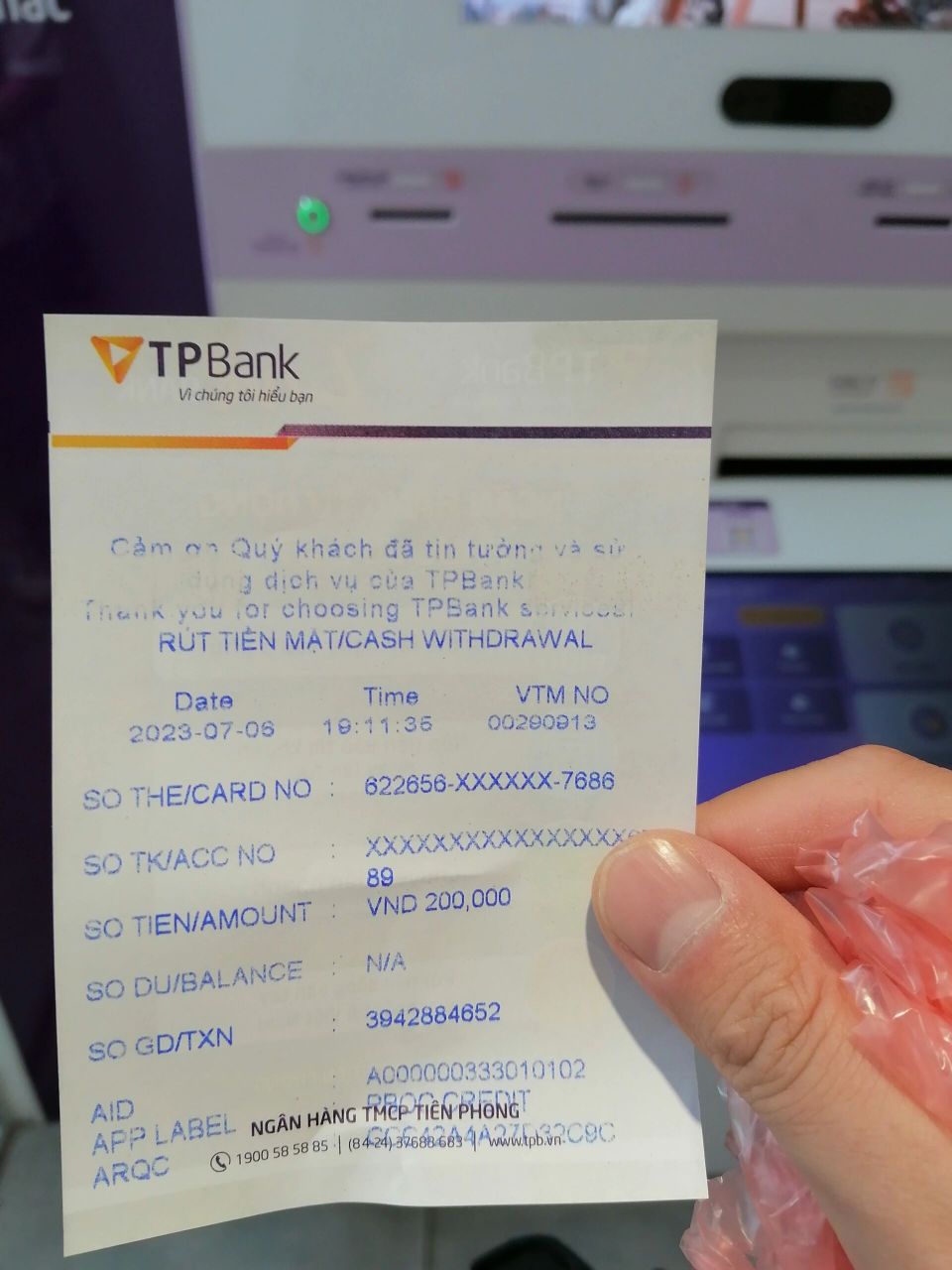 越南atm机取现免手续费经验分享 在越南7天共取现3次
