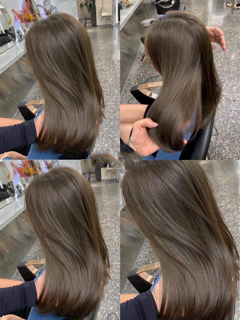 皮肤不够白7515染这款超显白的质感冷茶色