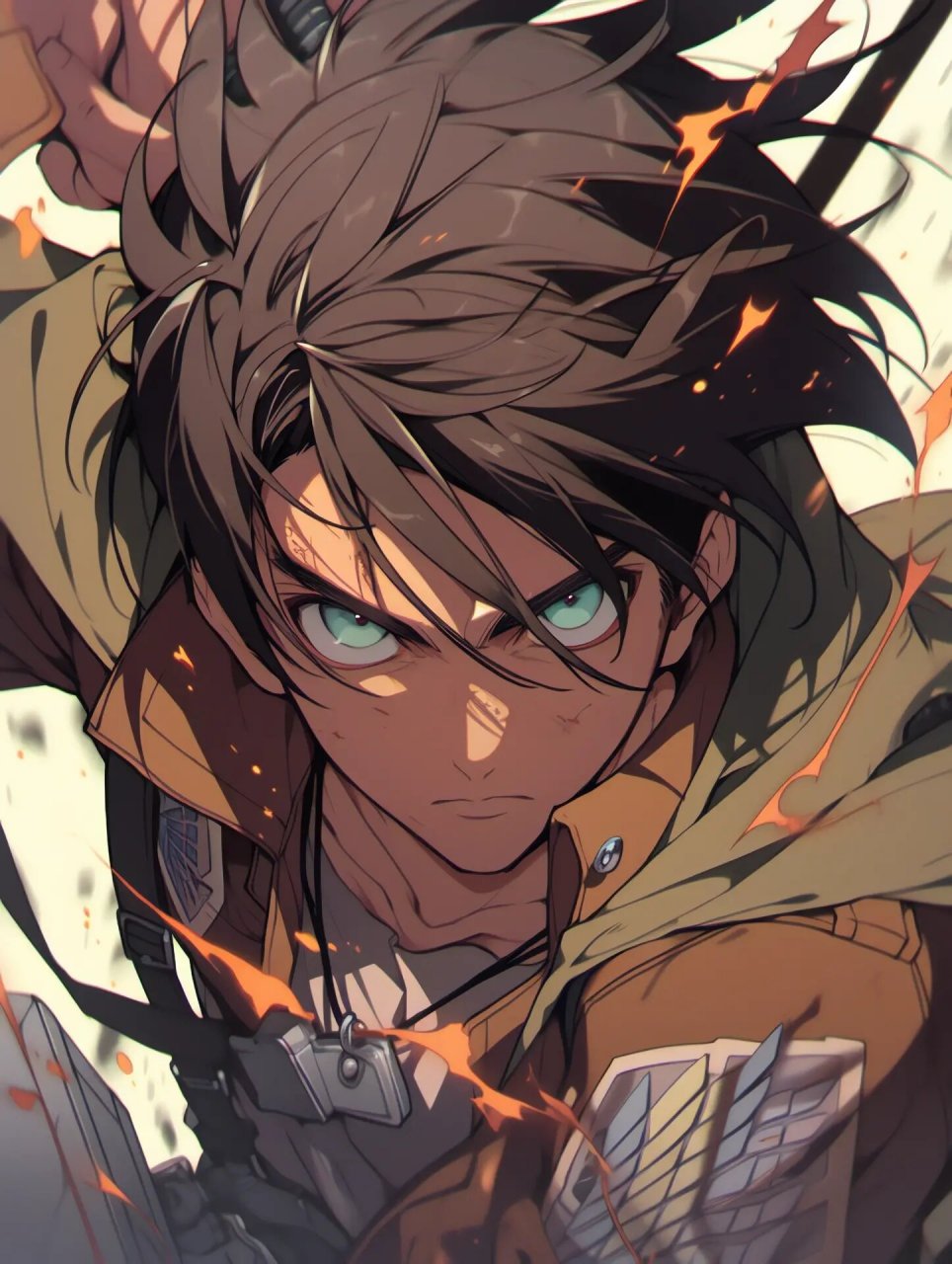 艾伦耶格尔 海的那边是自由 关键词:eren jaeger from attack on