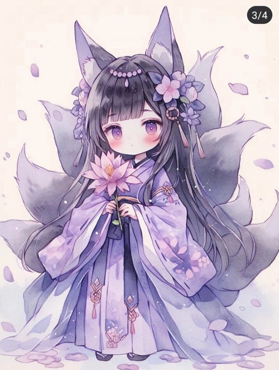 紫色九尾狐头像7214