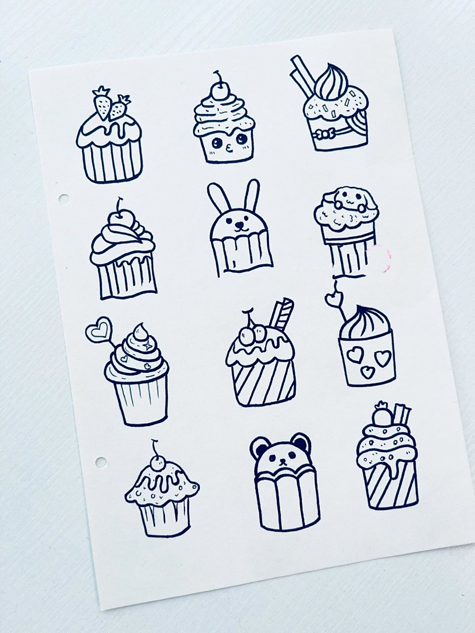 简笔画「纸杯蛋糕」9999