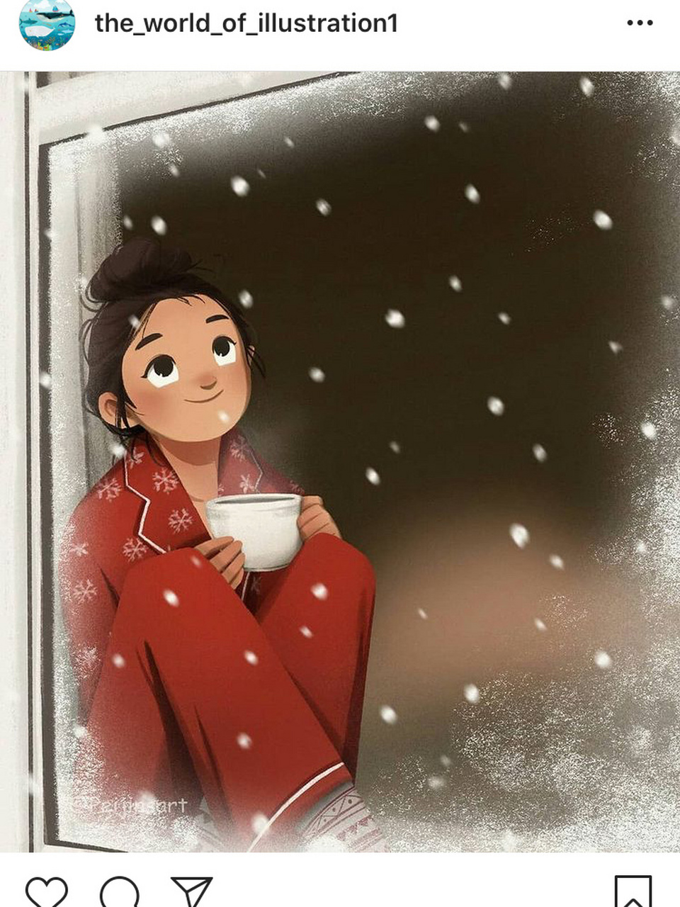 好久不见,冬天到了,穿着舒服的睡衣,拿着一杯热饮,倚在窗边,看着外面