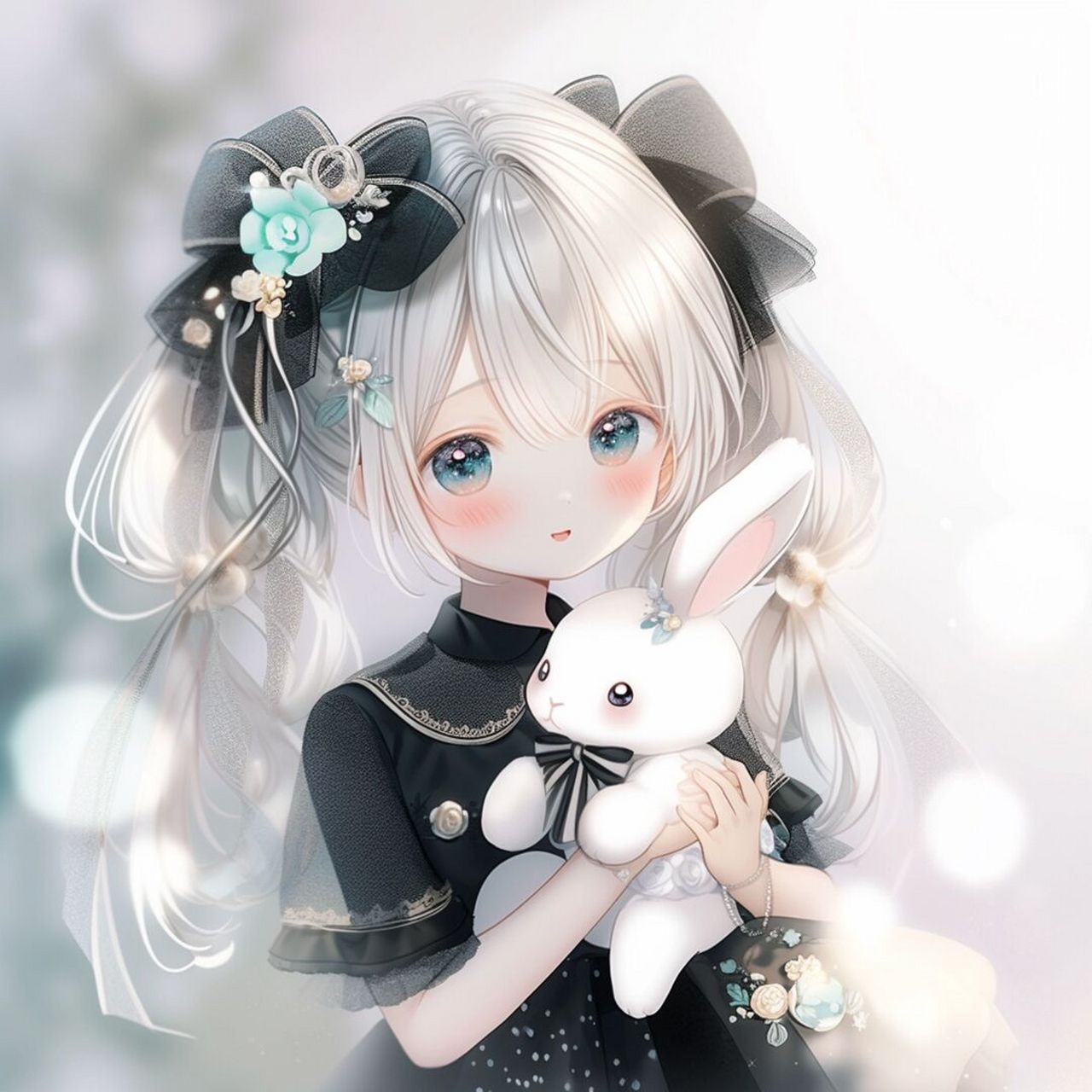 怪异的兔子#ai绘画# #女生头像# #兔子耳朵