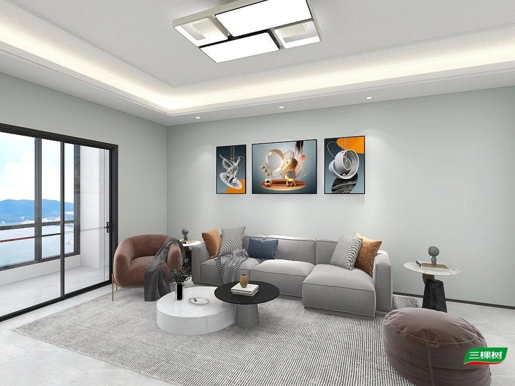 三棵树的乳胶漆色卡分享   大面积色1-4002p电视墙色b04020-2卧室背景