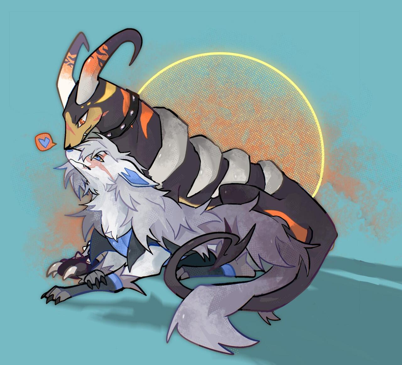 大狼犬和黑鲁加oc